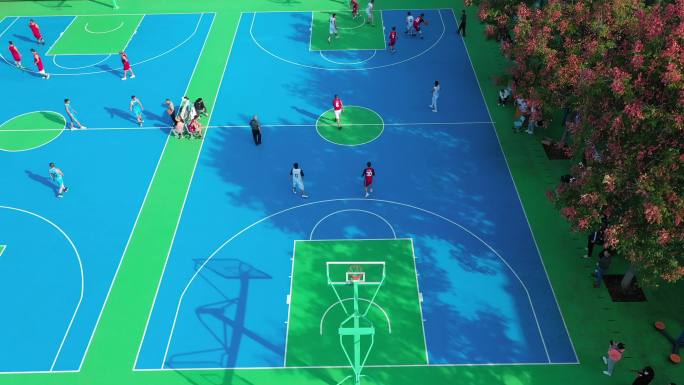 湖北荆门龙泉街道龙山社区社BA篮球赛