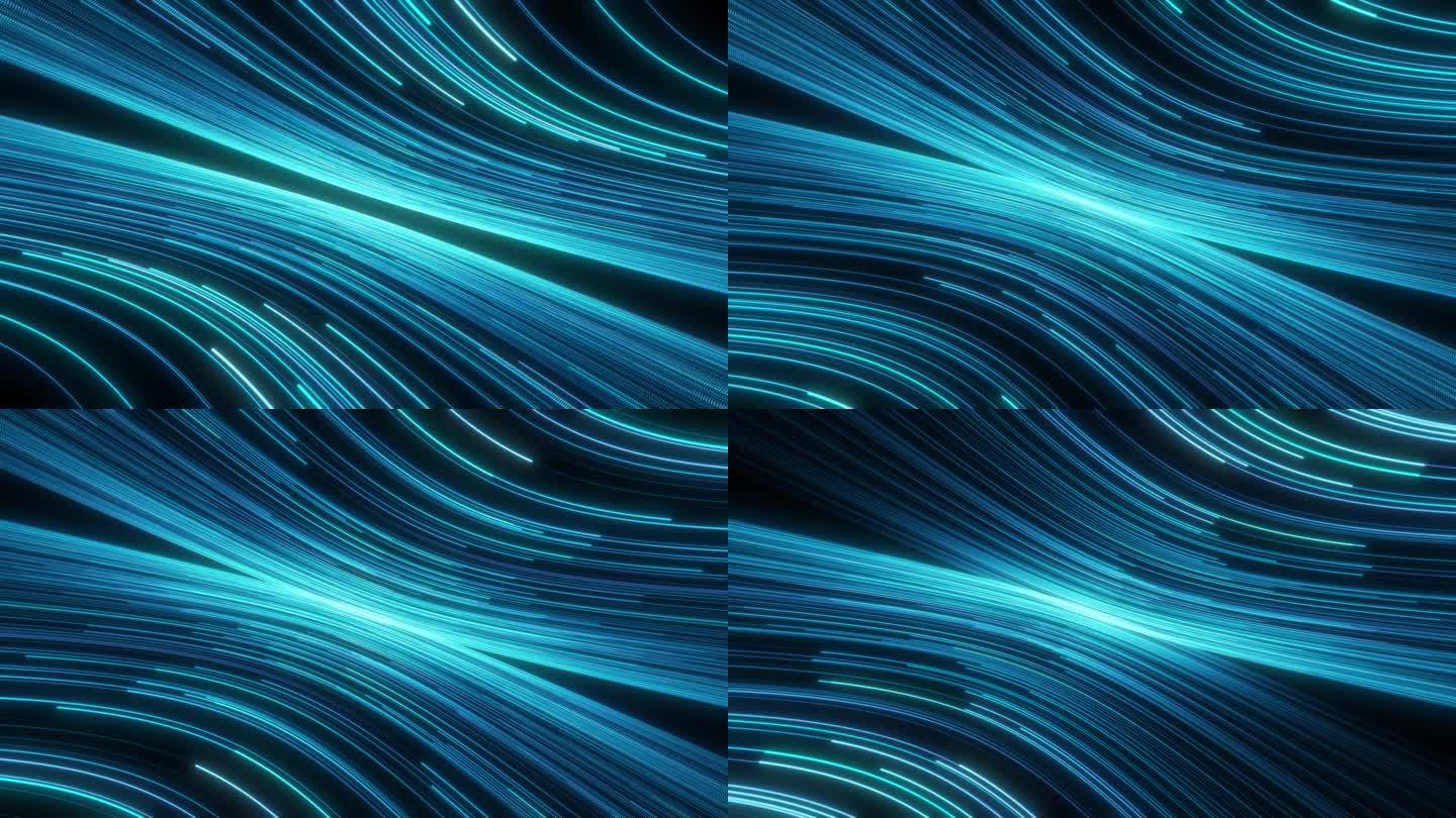 LED大屏科技蓝粒子氛围动画视频