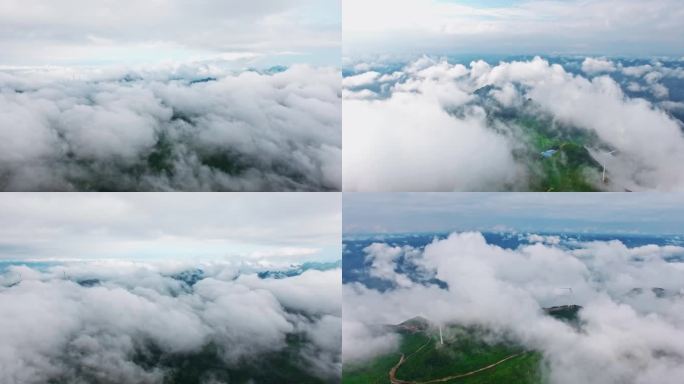 4k 航拍山川大地云海风光