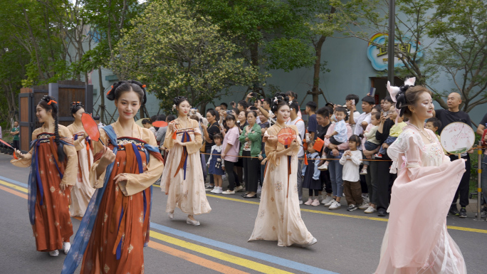 汉服花车巡游表演