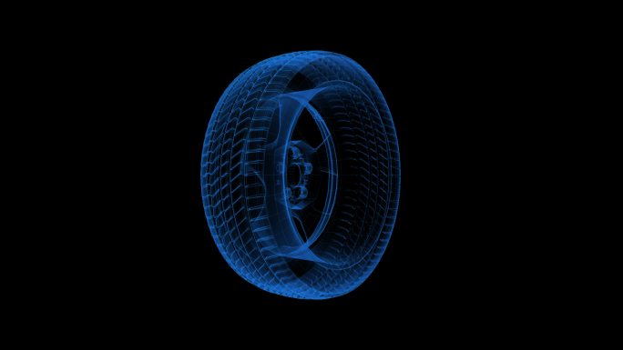 C4D渲染 全息汽车轮胎
