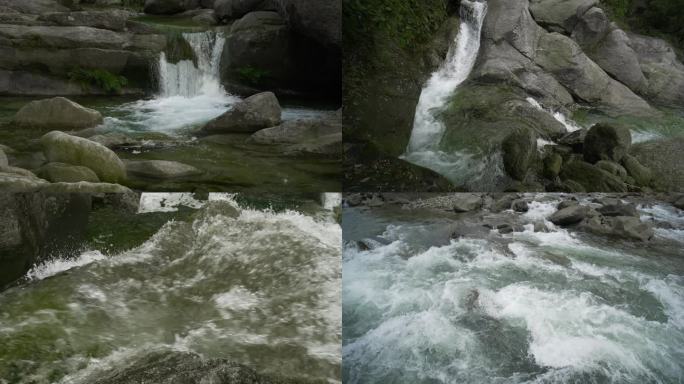 山水瀑布溪流溪水清澈流水
