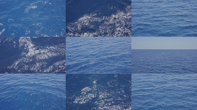 【原创4K】海洋透明蓝玻璃海水多视角变化