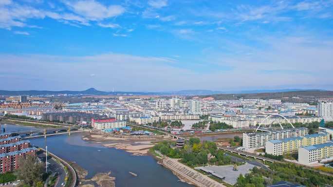 海兰江 碧岩山 延边 龙井市 稻田