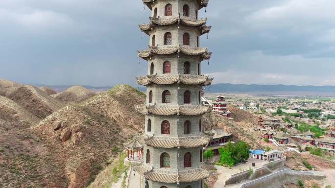 海原，红山寺航拍1