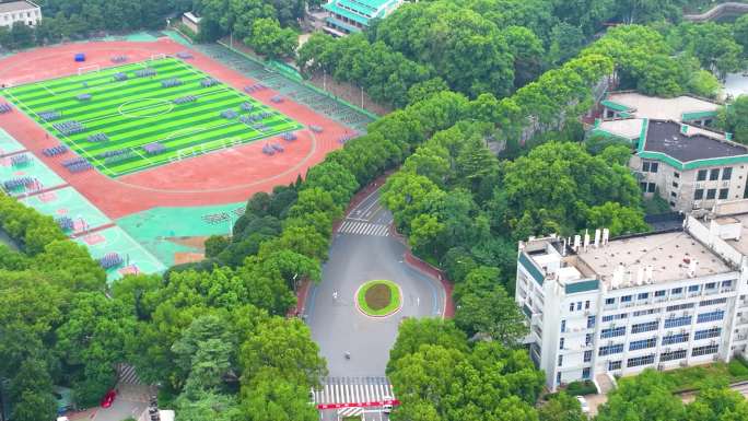 湖北武汉城市地标航拍车流交通城市风景风光