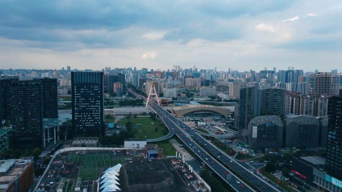 成都南站立交天府立交城市风景航拍