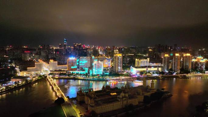 福建福州宣传片市区夜景航拍