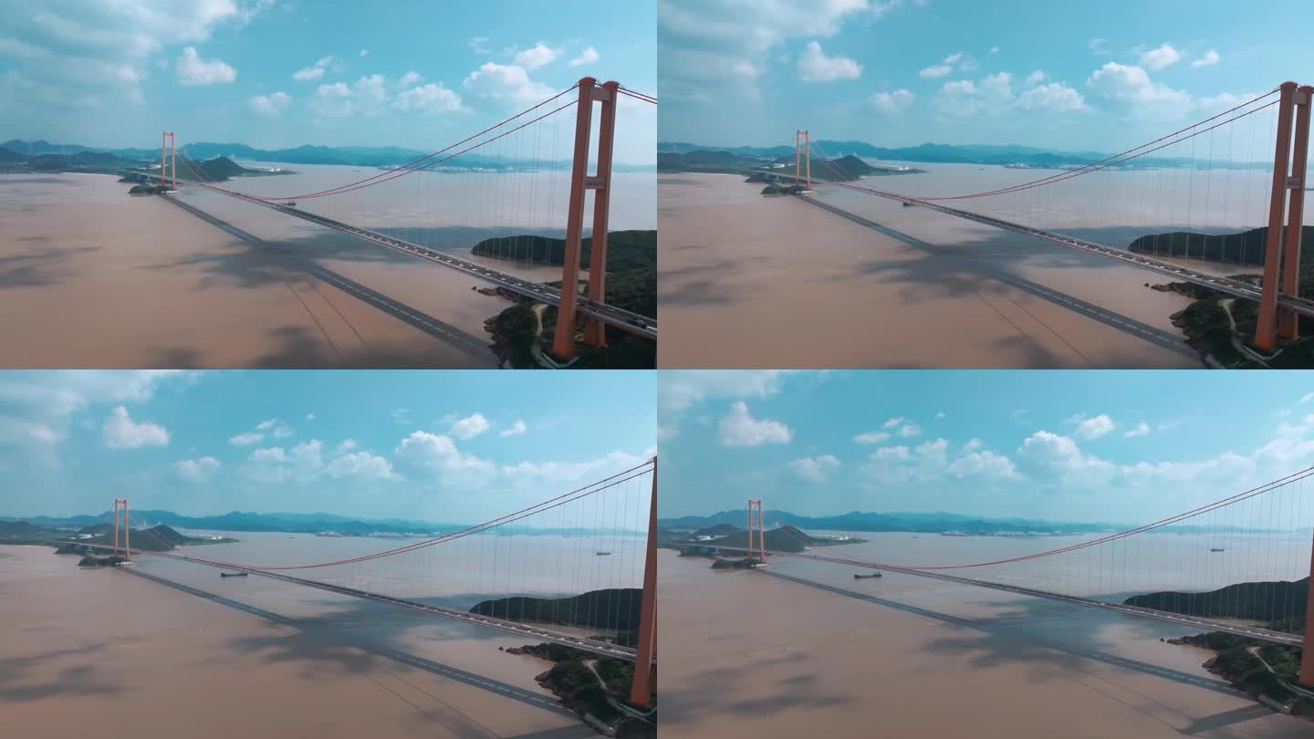 浙江舟山西堠门大桥航拍