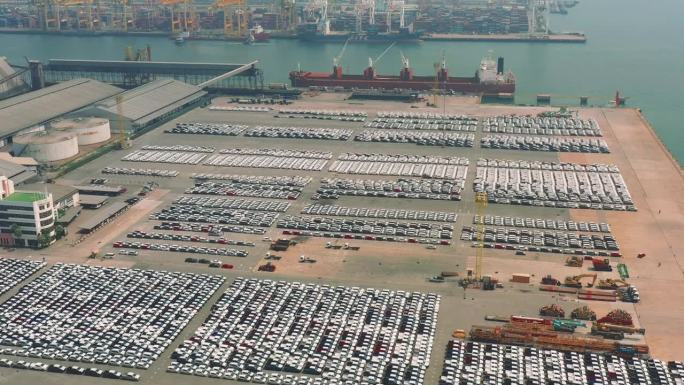 汽车或车辆运输船装载汽车运输到世界各地