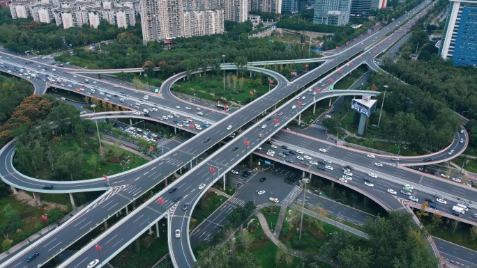 成都南站立交天府立交城市风景航拍