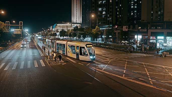 成都郫都区有轨电车郫都市区4K航拍宣传片
