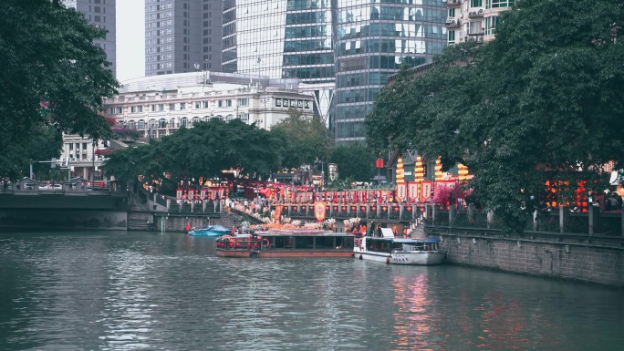 成都夜游锦江东门码头游船