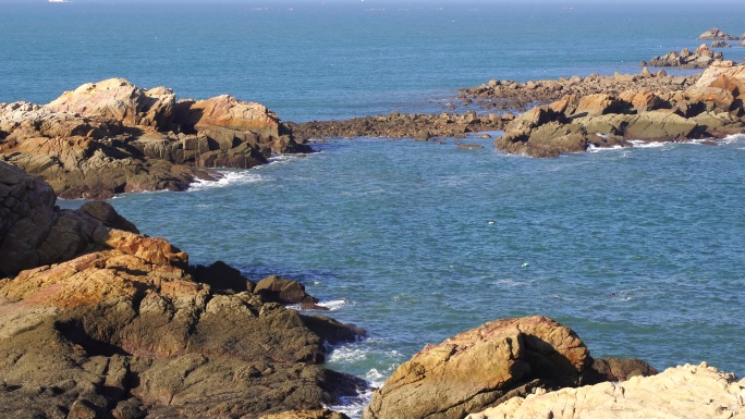 海上礁石海水海洋暗礁海岸线岩石大海风景