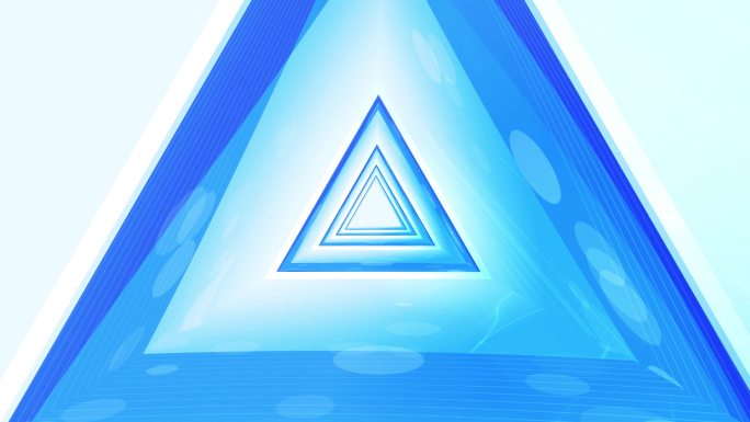 4K蓝色三角形科技隧道
