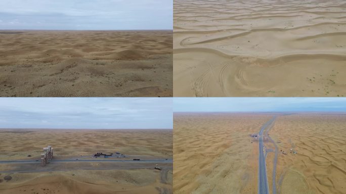 4K航拍短片.阿拉善梦想沙漠公路