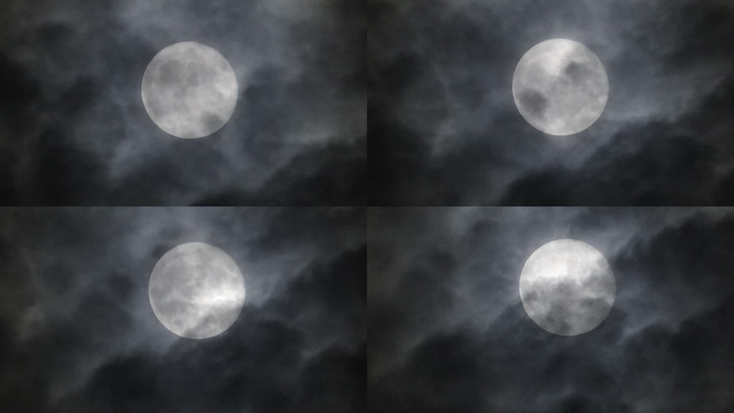 月亮躲进乌云里