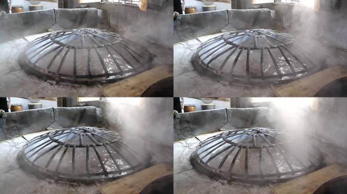 蒸汽、蒸籽、古法榨油