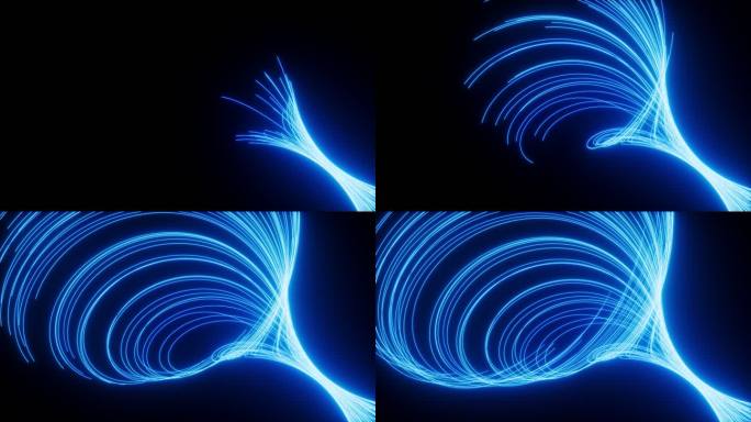 抽象霓虹线条科技背景动画