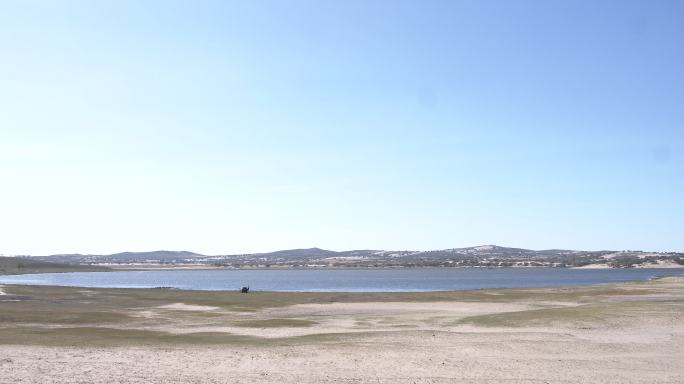 蒙古 湖 风沙 沙漠湖 正蓝旗