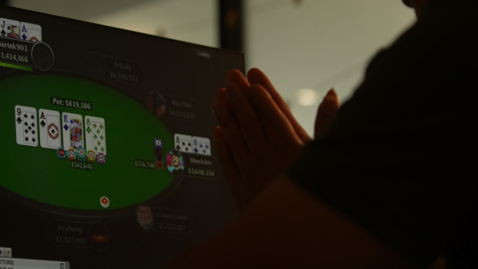 反腐廉政模拟赌徒沉迷网络赌博4K视频素材