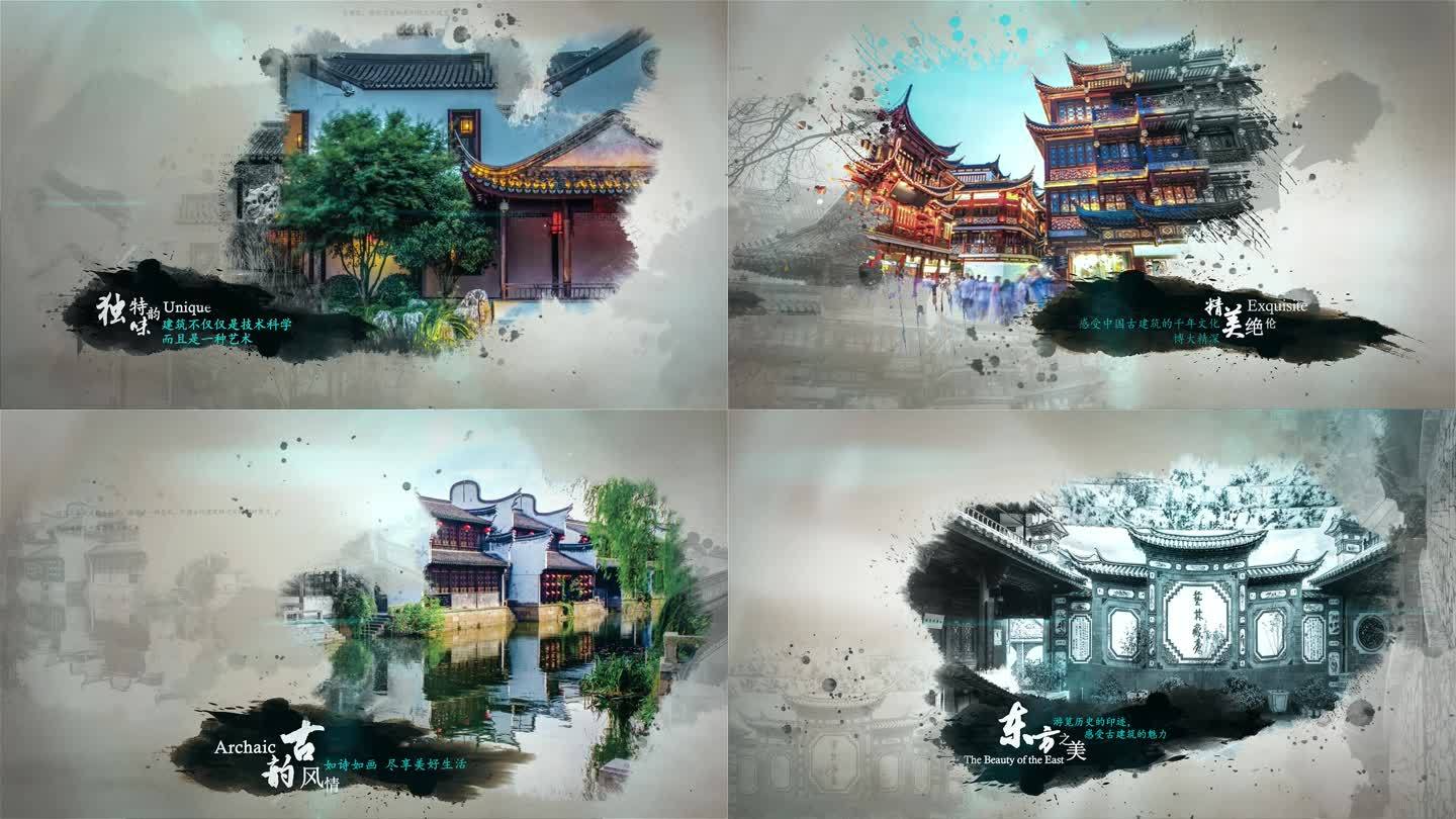 国风照片展示中国古建筑魅力AE模板