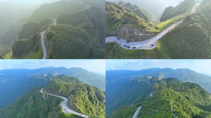 盘旋在大山上的公路