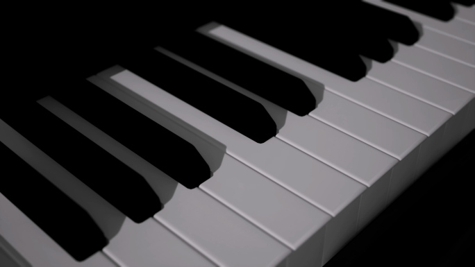 钢琴琴键光影黑白琴键