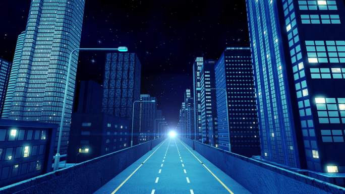 城市夜景 科技感