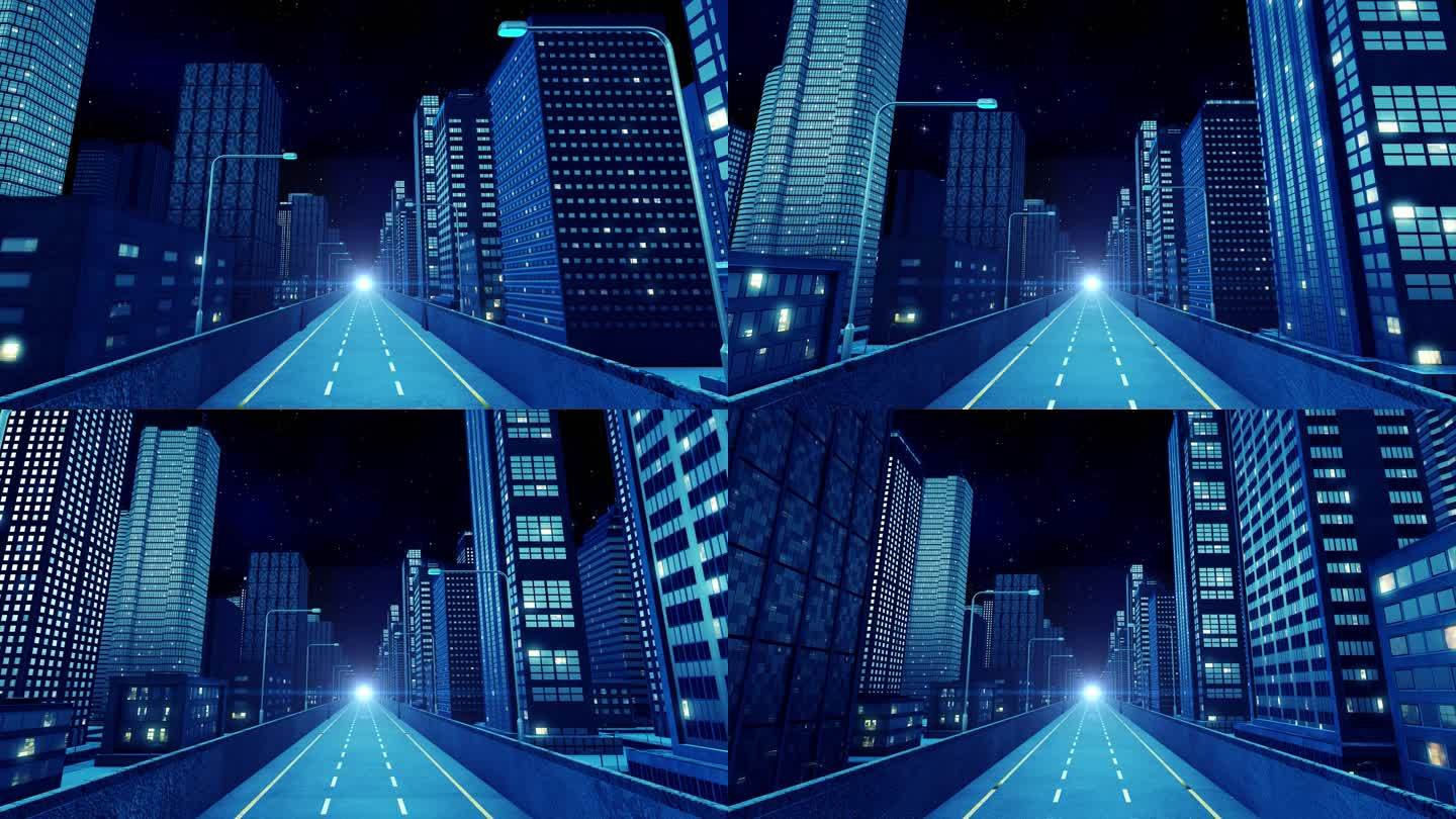 城市夜景 科技感