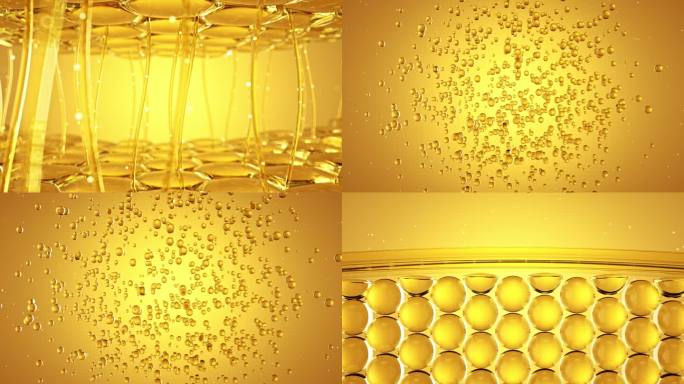 金色化妆品皮肤细胞吸收激活皮肤修复DNA