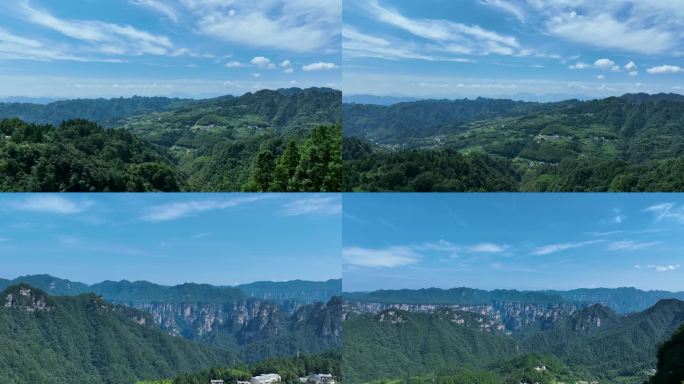 4K航拍张家界大山山区村庄民宿6