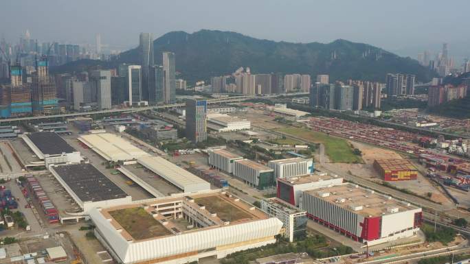 4K-Log-航拍深圳前海湾保税港区