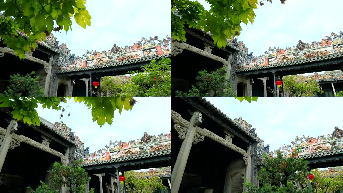 广州陈家祠屋脊传统雕塑神兽