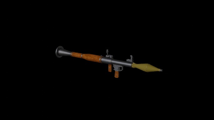 RPG-7火箭筒三维旋转透明