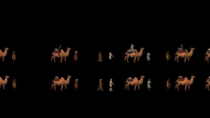 西域商人 骆驼行走