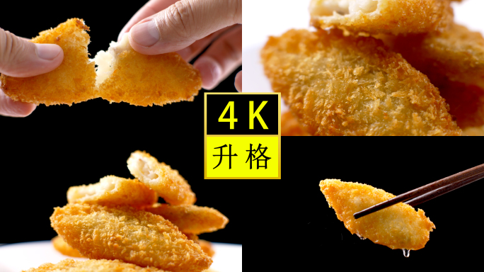 鳕鱼-炸鳕鱼-油炸食品-虾饼-香煎三文鱼