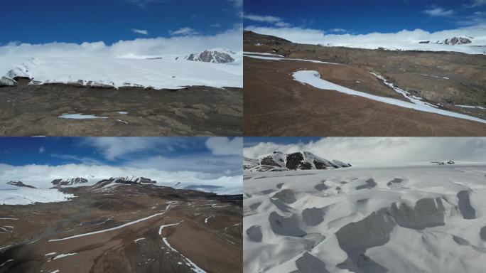 西藏那曲普若岗日冰川航拍4K