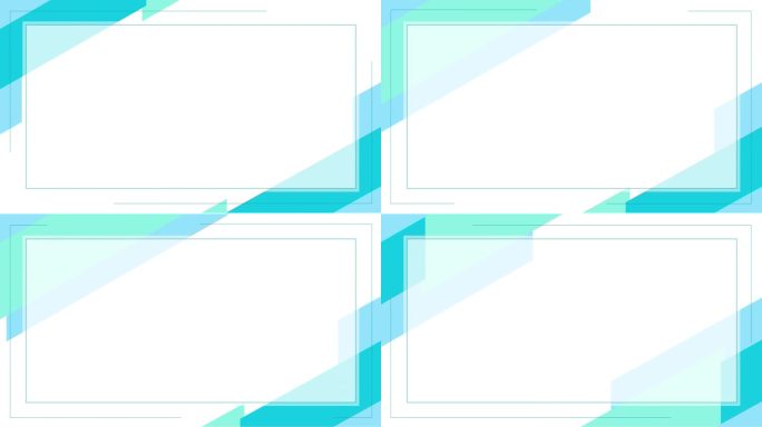 4k简洁动画线条边框蓝色色卡几何背景