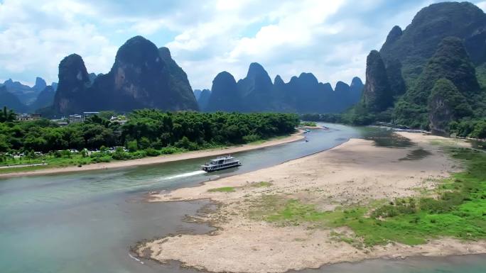航拍 桂林山水 20元背景全景 4K素材