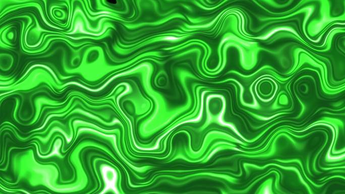4K绿色抽象流动背景