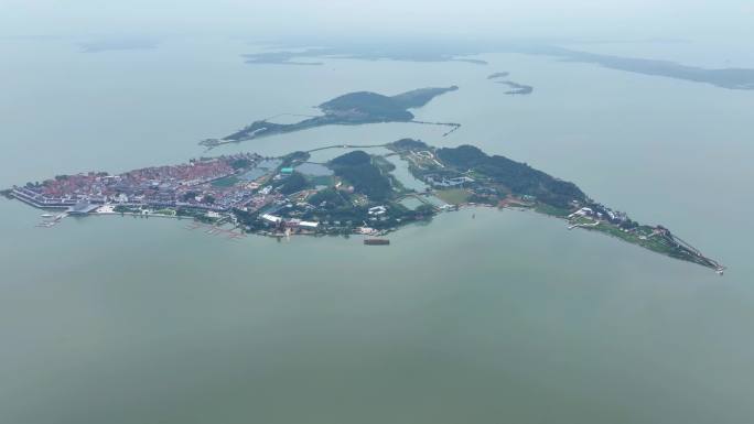 梁子岛高空全景4K航拍