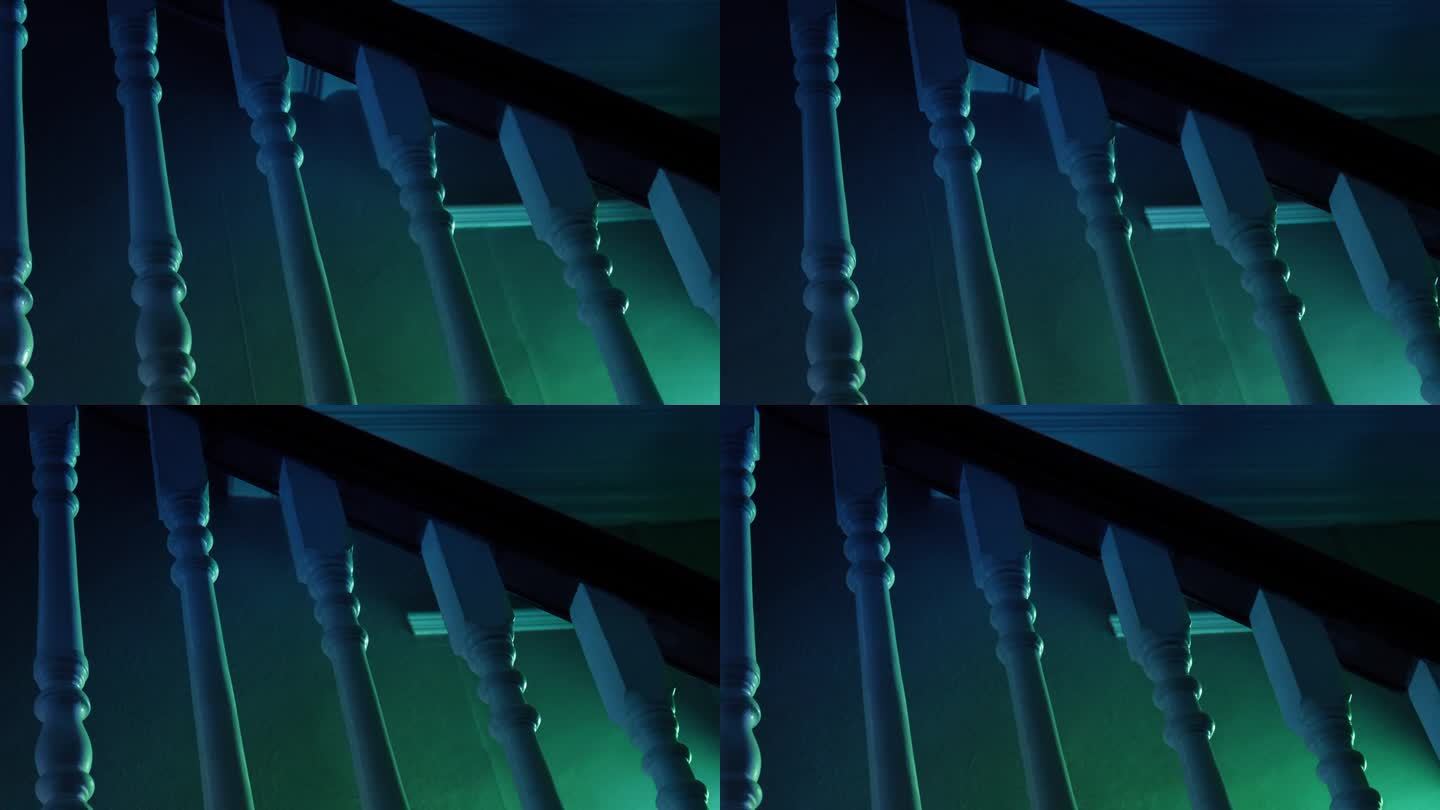 奇怪的绿光楼梯怪异的房子细节