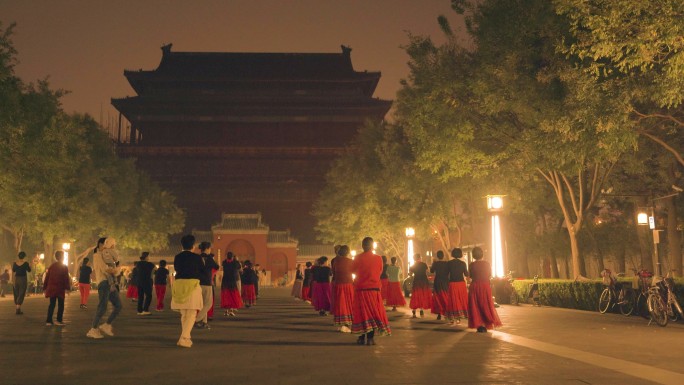 北京夜景街道人文