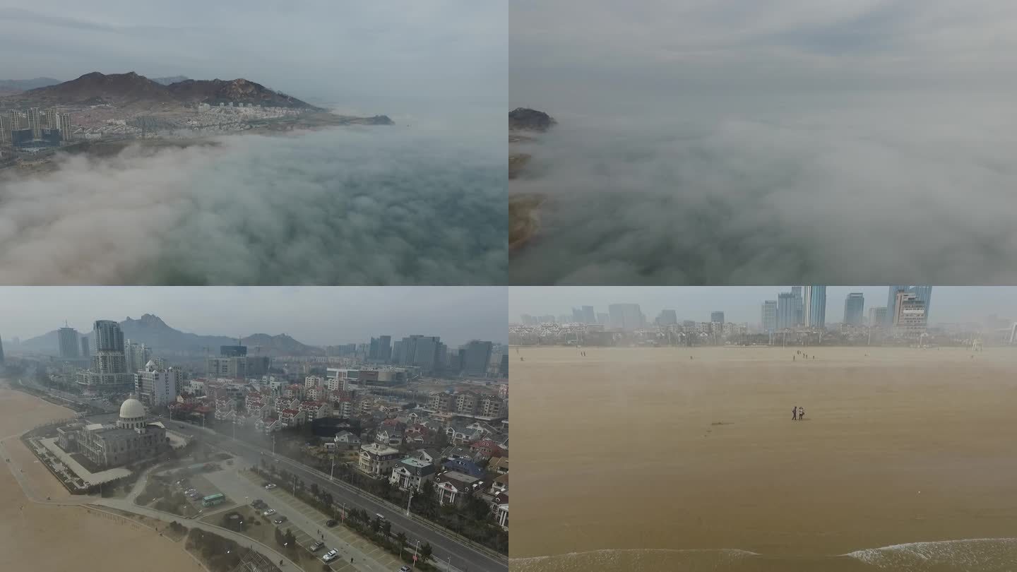 青岛石老人沙滩平流雾2016年