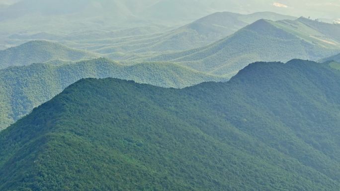 航拍群山青山万重山千里江山树林