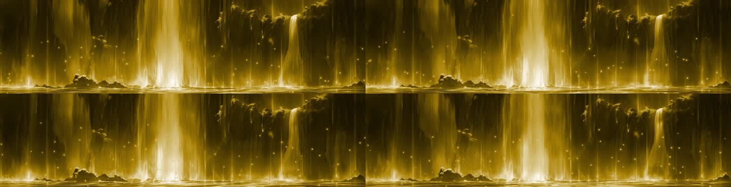 金色粒子瀑布