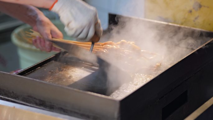 铁板鱿鱼夜市小店小吃食材