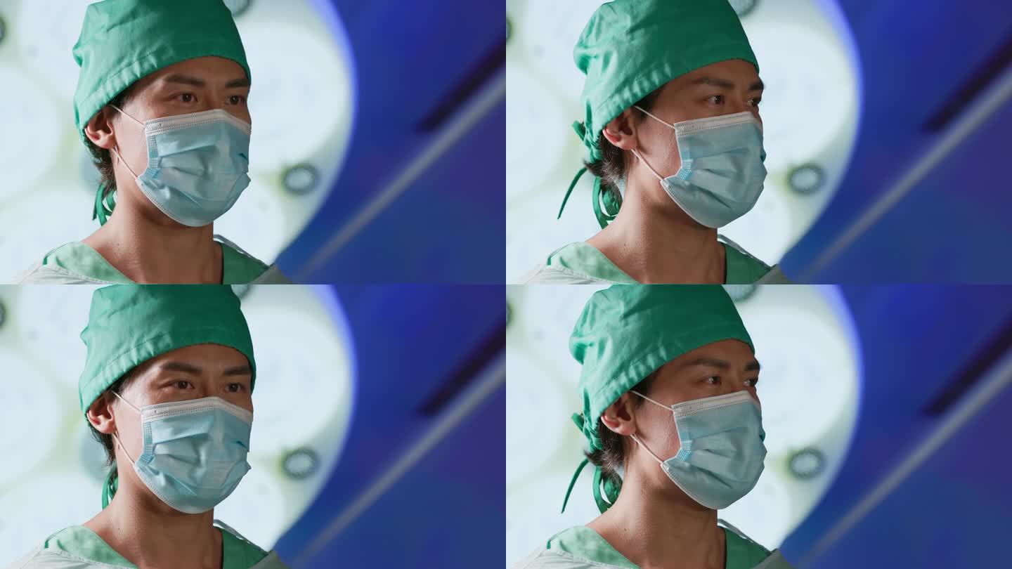人点虚拟屏医生特写视频素材医生手术