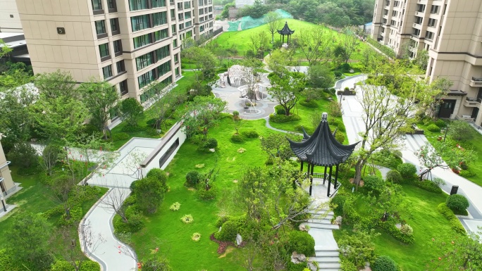 中式小区游乐园庭院风格